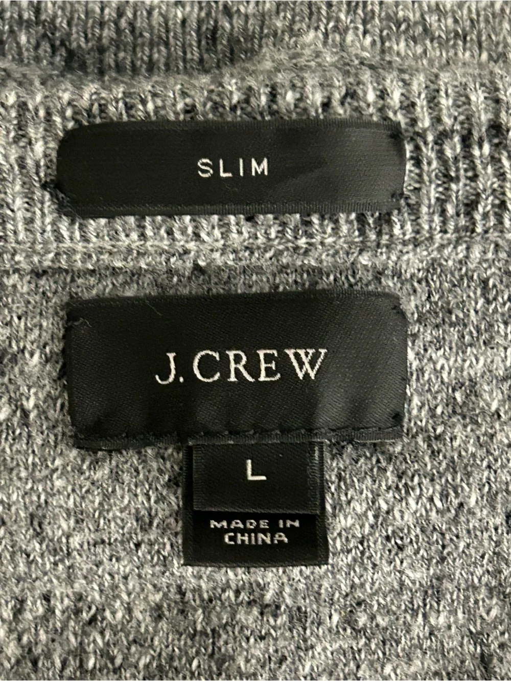 J.Crew Men’s Heather Gray Crewneck Sweater Lightweight Knit Pullover